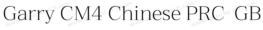 Garry CM4 Chinese PRC  GB1 0字体转换